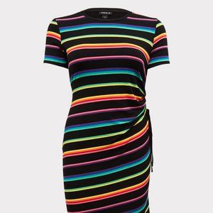 Torrid Rainbow Jersey Dress